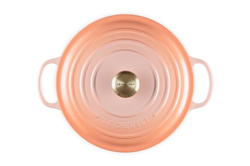 Image of Le Creuset Enameled Cast Iron Signature Round Dutch Oven, 5.5 qt., Peche