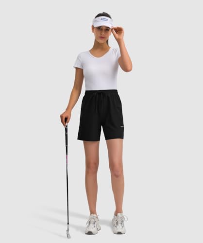Women's Hiking Cargo Casual Shorts 6 inches Lightweight Quick Dry Athletic Shorts for Golf Workout Travel Summer 20253