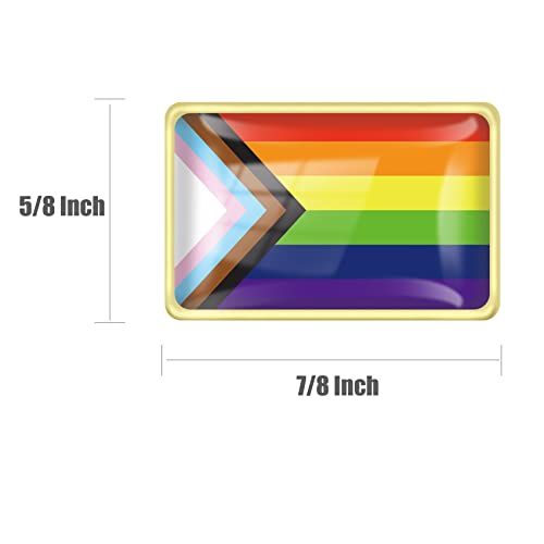Image of 12 /24 /48 /100 /200 Pcs Inclusive Progress Pride Pin Rainbow Gay Flag LGBT Enamel Progressive Lapel Pins Bulk Decoration for Clothes and Bags Gifts