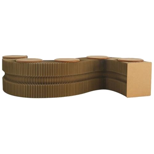 Tabouret à langer pliant en papier marron | Banc rétractable multifonction