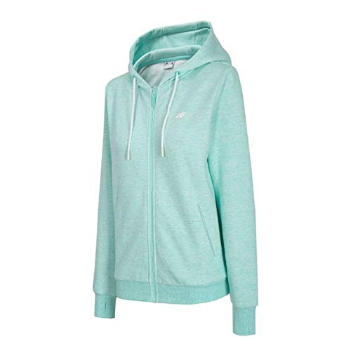 4F Sudadera con capucha para mujer BLD004 – Menta Melange, menta