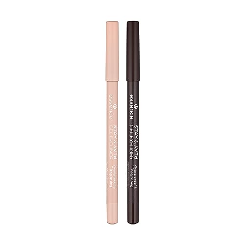 essence Stay & Play Gel Eyeliners 03 Silky Nude & 02 But First Espresso Bundle