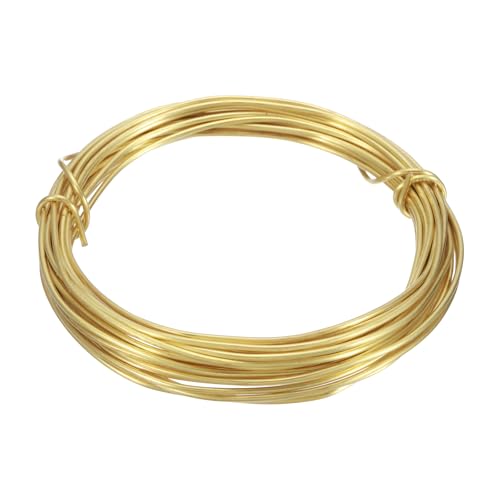 Fil en laiton de calibre 15 uxcell, bobine de 6,1 m ronde pour loisirs créatifs