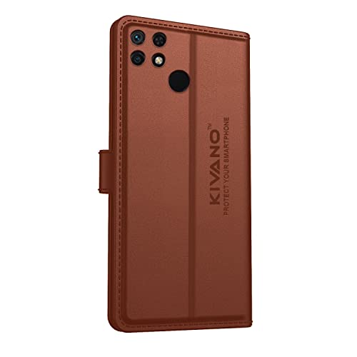 Image of Compatible with Xiaomi Redmi 10 Flip Cover | Leather Finish | Inside Pockets & Inbuilt Stand | Shockproof Wallet Style Magnetic Closure Back Cover Case