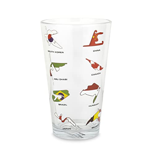 Xpressions 4 U Racing Circuit Tracks Collage F1 GP Drinking High Ball Glass Tumbler, Multicolored, 9 cm x 15 cm - Image 4