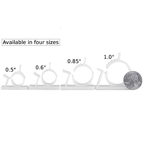 JacobsParts V1 Adhesive Cable Management Clips, Abrazadera Ajustable 0.6 Pulgadas, Blanco (Paquete de 25) miniatura 3