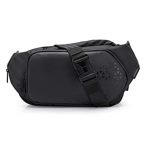 Ultraleggero Zaino Monospalla Spalla con porta di ricarica USB Business Borsa a tracolla Uomo Sling Bag Borsello a Viaggio Sports Daypacks Impermeabile Poliestere Nero