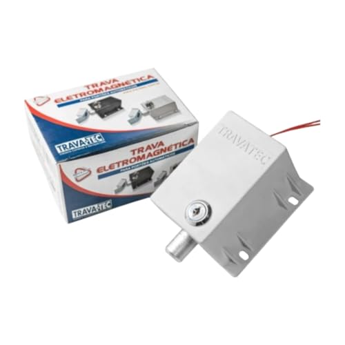 Trava Eletromagnética Para Portão Trava Tec Aço 220v Trava Automática para Portões Esquerdo e Direito Basculantes Deslizantes e Pivotantes