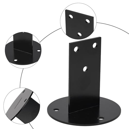 Support rampe escalier extérieur intérieur : pack 6 fixations garde-corps bois et vis