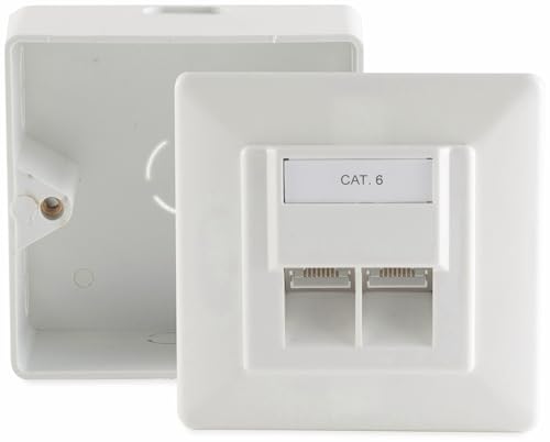 S/CONN cat.6 2-Fach Aufputz Anschlussdose reinweiß EAN 4017538115294