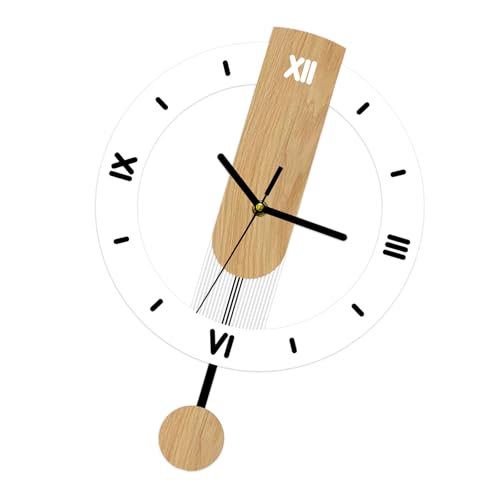 Horloge murale en bois de qualité avec grands chiffres design