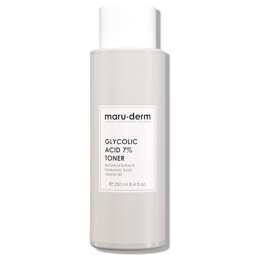 Maruderm Tónico con Ácido Glicólico 7% (AHA) – Exfoliante Iluminador Antimperfecciones para un Tono Uniforme | Afina la Textura & Desobstruye Poros, 250 ML