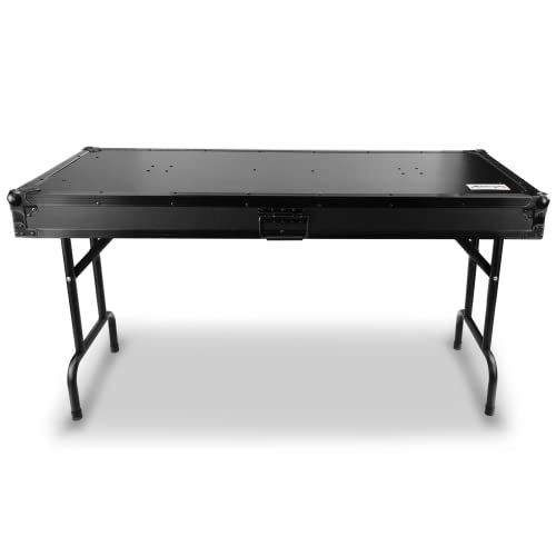 Audibax Pro Table DJ - Mesa Universal para DJ - Mesa Portátil y Plegable con Asas para el...