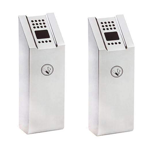 Cendrier d'extérieur en acier inoxydable mural lot de 2