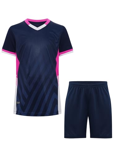 Kids Sport Shorts Sets Boys Football Training Suit with Shorts and T-Shirt Set School PE Sport Uniform