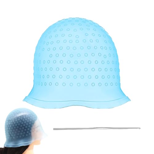 Gorro de mechas azules,Gorro de mechas de color,Playas Campana Pelo Peluquería,Gorro de mechas para colorear Red para el Cabello,Accesorios para la capucha,Tinte para el pelo desechable mechas de
