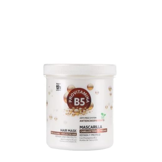 Thader Th Pharma Mascarilla Efecto Anti-Frizz Provitamina B5 y Aceites de Coco y Lino para Cabello Teñido y Mechas, 700 ml