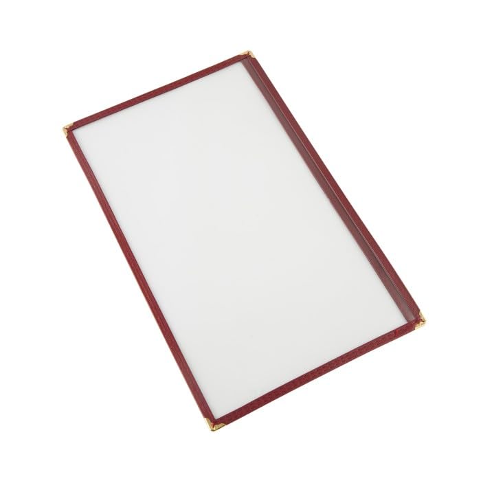 CAC Foodservice 1 Pocket Menu Cover MCP1-58GN Green 8.5x5.5 inch image 4