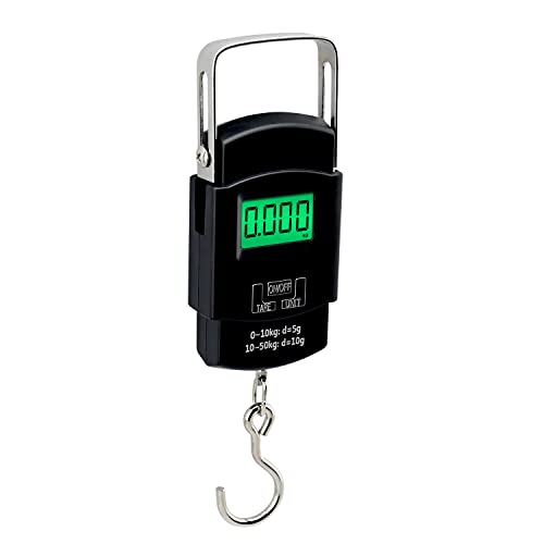 Pèse-bagages numérique rétroéclairé à écran LCD portable, poignée de levage rétractable, balance de pêche, valise électronique à suspendre pour le shopping, les voyages, max 50 kg Cover