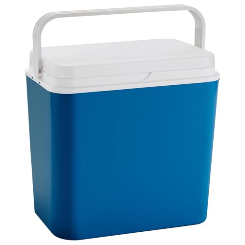 Harbour Housewares 24L Nevera Portátil - Azul - 1x Grande Aislado Cámping Aire Libre Picnic Portátil Viajar Auto Hielo Alimento Bebidas Enfriador Congelador Refrigerador Baúl de Almacenamiento