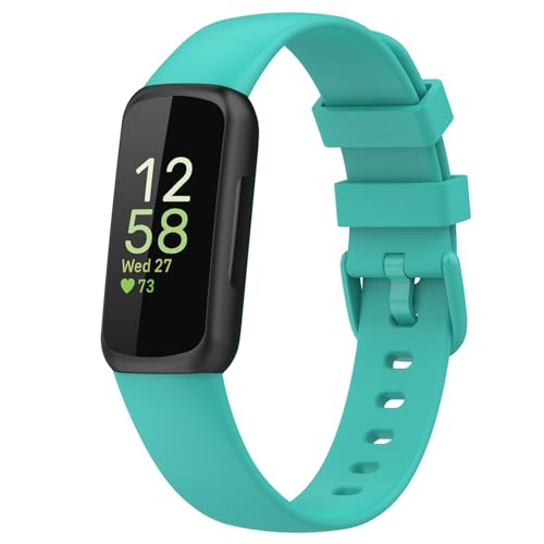 Nacorulu Compatible with Fitbit Inspire 3 Bands for Women Men, Soft Silicone Replacement Band for...