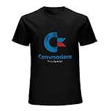 Short Sleeve YUJIAN FLOSS Mens Logo Commodore Antichizzato Press Play On Tape Home Computer Vintage T Shirt Short Sleeve Funny Top Black M