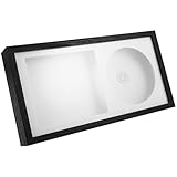 Operitacx Marco Vinilo de Madera Blanco para Colección de CD Diseño Artístico y Funcionalidad para Protección de Álbumes, Adecuado para Pared o Superficies de Escritorio