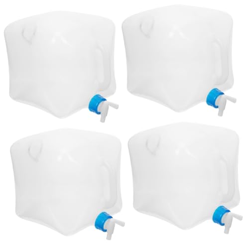 POPETPOP 5 Piezas Cubo Plegable Impermeable de Agua transportador Frasco recipientes de Agua para almacenar Bolsas de Agua portátiles Bolsa de Agua Ldpe