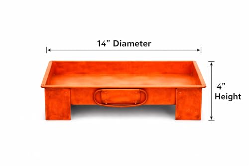 Image of Havan kund Pure Copper with Handle On Both Side, for Yagya Kund, Deepawali Pujan, Grah Puja,Birth, Marriage and Temples, Kund for Pooja and Yagya for Hindu Ritual (14 INCHES)