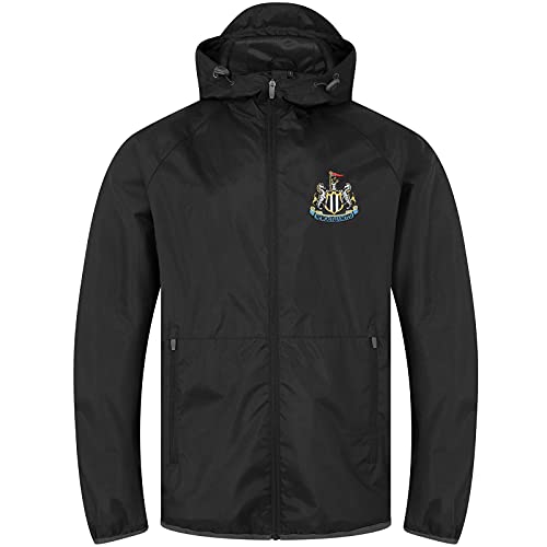 Newcastle United FC Official Gift Mens Shower Jacket Windbreaker