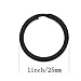 HeeYaa 10 Pieces of 1-inch Flat Key Rings - Metal Keychain Rings, Split Keyrings, Flat O-Ring for Home, Car, Office Keys Attachment (Black)