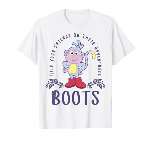 Dora The Explorer Boots Help Your Friends On Their Adventure T-Shirt Small