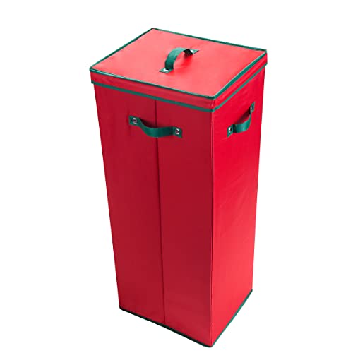 Elf-Stor-1024-Paper-Storage-Box-Stores-up-to-20-Rolls-of-30-Inch-Long-Gift-Wrap-in-One-Convenient-Red-Lidded-Container-1-PACK