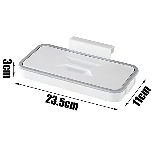YAIYEFU Portable Trash Bag Holder, Bin Bag Holder with Lid,Hanging RV Garbage Bag Holder,Kitchen Trash Bin Garbage Bags Storage Rack(1 Pack)