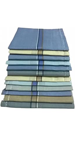 Image of Lepax100% Cotton Premium Collection Handkerchiefs Hanky For Men -Set of 6 Multicolor Striped XXL King Size Handkerchief | LK203