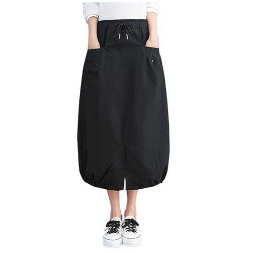 Long Skirts for Women Summer Casual Loose Fit High Waist