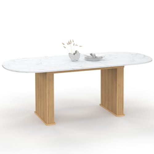 IDMarket: Mesa de comedor extensible ovalada