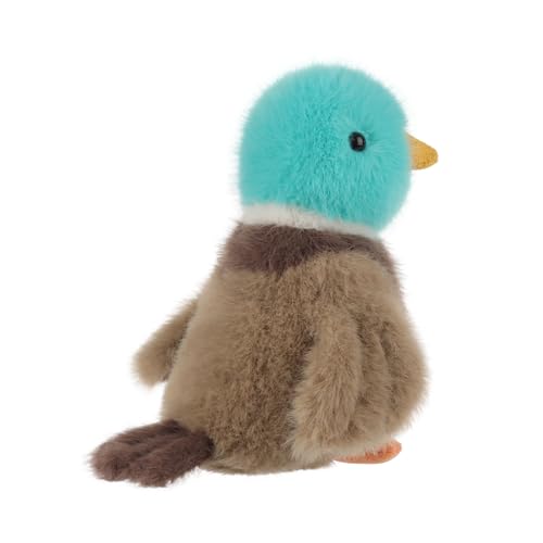 Apricot Lamb Stockente Vogel Plüschtiere für Kinder, weiche niedliche Kuscheltier für Baby Mädchen und Jungen, Flauschige Grüne Ente Grün 13 cm