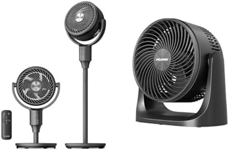 PELONIS All - Round Ventilation Fan Bundle: Pedestal & Table Fan