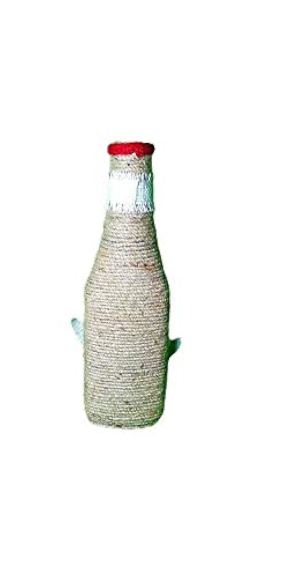 Handmade Decorative Jute Bottle, Multi-Coloured Gift