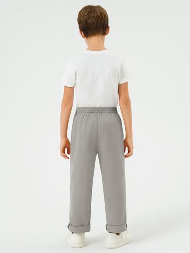 Image of Haloumoning Boys School Uniform Chino Pants Kids Twill Pants 5-14 Years