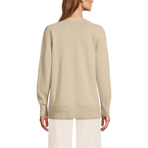Lands' End Women's Drifter Varsity Vneck Relaxed Cardigan Sweater2