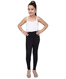 Robinbosky Premium Girls Mid Rise Slim Fit Black Leggings(5-6 Years(28), Black)
