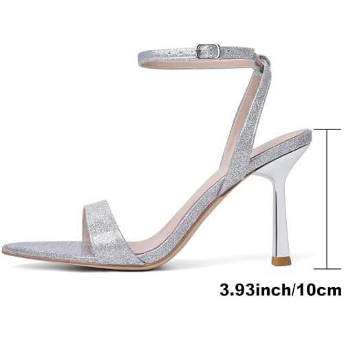 Image of Mostrin Heels for Women Strappy Pointed Open Toe Stiletto High Heeled Sandals