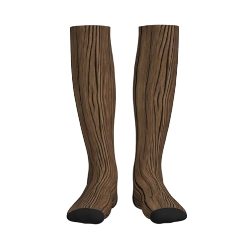 Wood Grain Print Mens Tube Socks,Womens Running Socks,Sport Compression Socks For Men And Women2