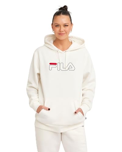 FILA Unisex Adult's Classic 2.0 Hoodie, Arctic White, Large