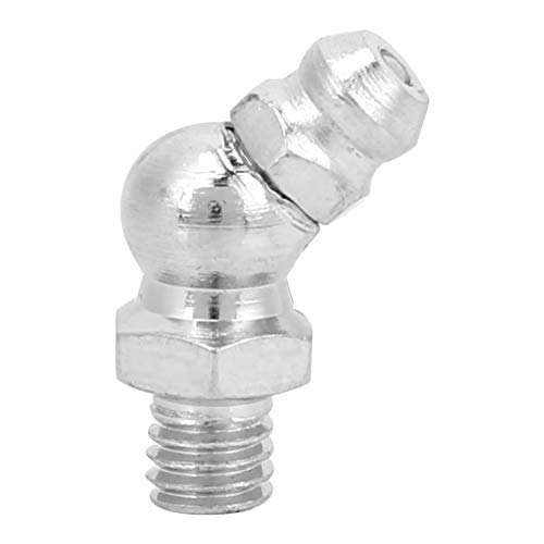10 Uds. Accesorios de Herramientas de Ajuste de Pezón con Punta de Grasa de Repuesto de Metal, sin Fugas, para Automoción, Motocicleta (M6 45°)
