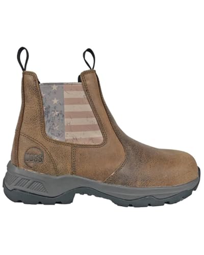 Hoss Men's Old Glory Distressed Fire and Safety Boot, Brown, 10.5 Wide2