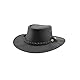 Black Jungle Sorrento Lederhut Westernhut aus bestem Vollleder (Schwarz, XL)