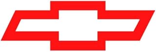 Chevy Bowtie Outline Vinyl Stickers Decal for Cars, Laptop, Computer, Room, Desk, Water Bottle. (Red, 12)